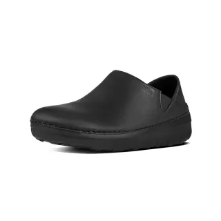 【FitFlop】SUPERLOAFER LEATHER 輕量易穿脫休閒鞋-女(靓黑色)