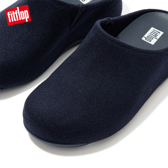 【FitFlop】SHUV FELT CLOGS易穿脫舒適木屐鞋穆勒鞋-女(午夜藍)