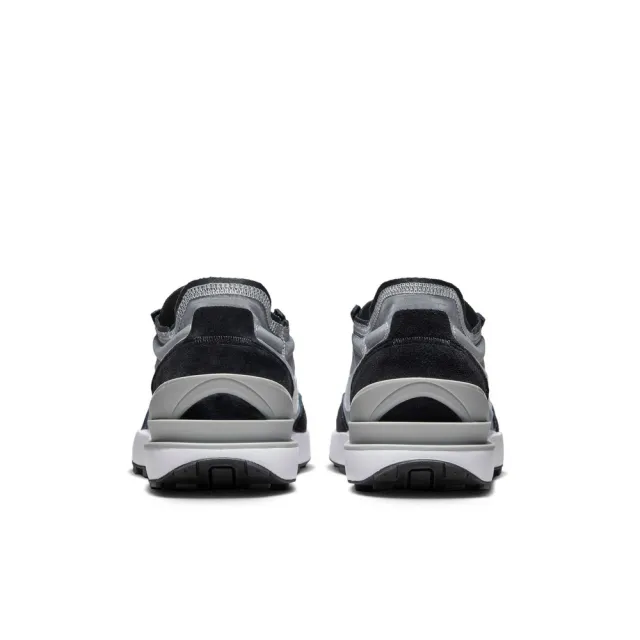 【NIKE 耐吉】WAFFLE ONE 男鞋 黑白 麂皮 復古 半透明網布 小SACAI(DD8014-004)