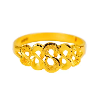 【金品坊】黃金戒指緞帶88888戒指 0.84錢±0.03(純金999.9、純金戒指、黃金戒指)