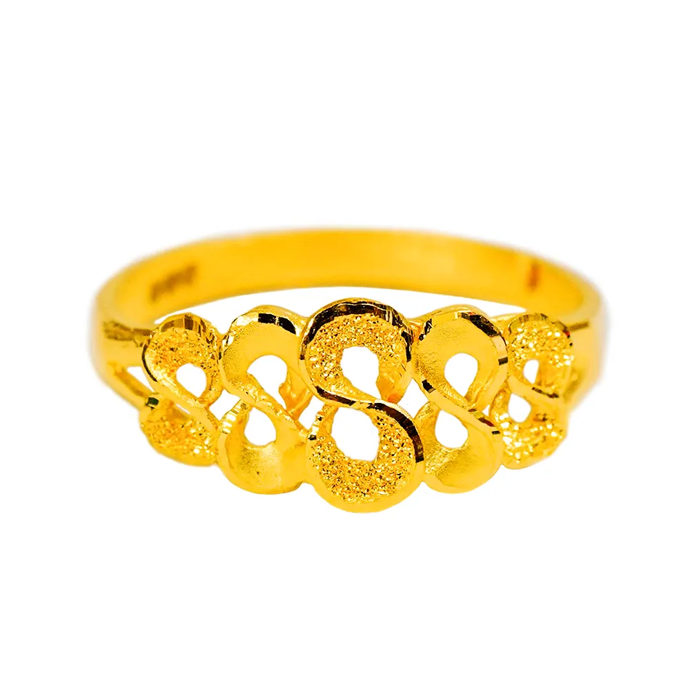 【金品坊】黃金戒指緞帶88888戒指 0.84錢±0.03(純金999.9、純金戒指、黃金戒指)