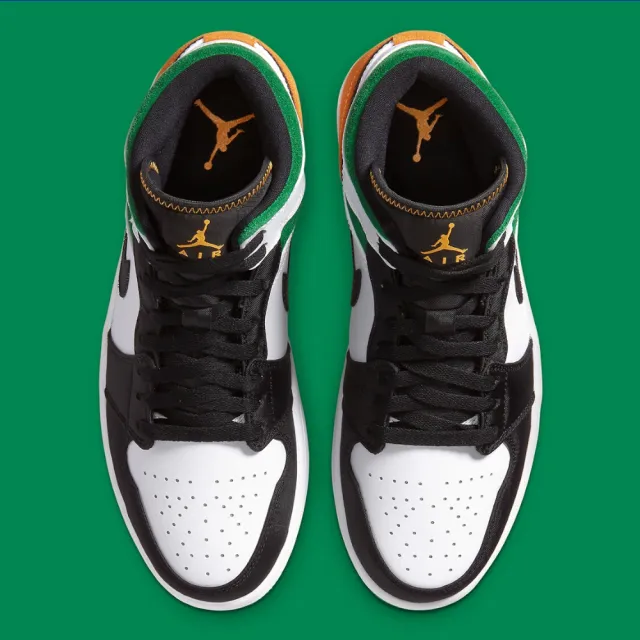 NIKE 耐吉】Air Jordan 1 Mid SE Oakland 白綠橙男鞋852542-101(Air