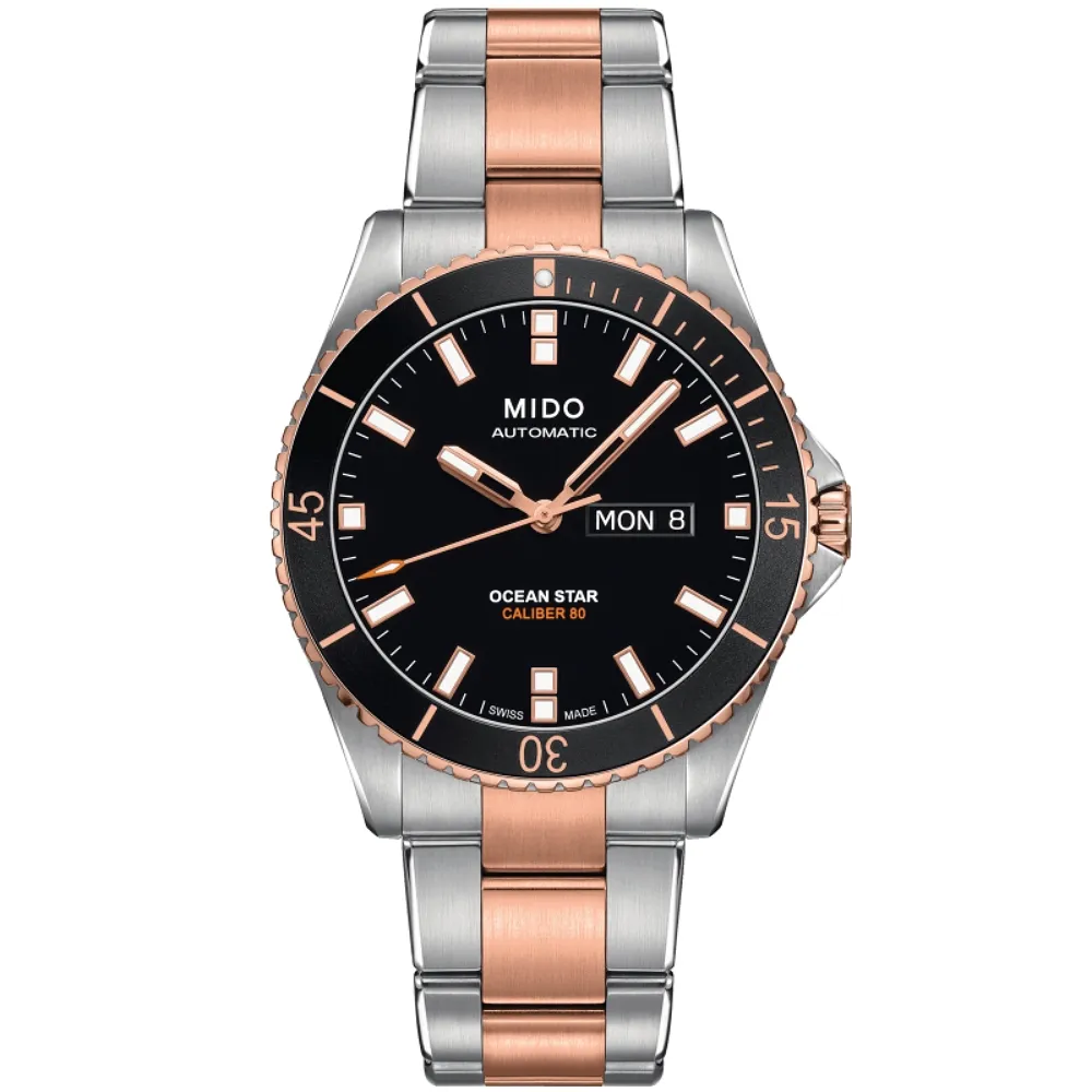 【MIDO 美度】OCEAN STAR 海洋之星 80小時動力儲存 潛水機械腕錶 禮物推薦 畢業禮物(M0264302205100)