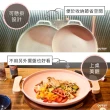 【OUTSY】韓式鋁合金陶瓷不沾萬用露營烤盤(附收納袋 木質手柄)