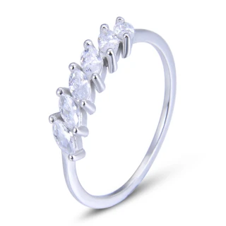 【925 STARS】純銀925戒指 排鑽戒指/純銀925華麗馬眼排鑽造型戒指(3色任選)