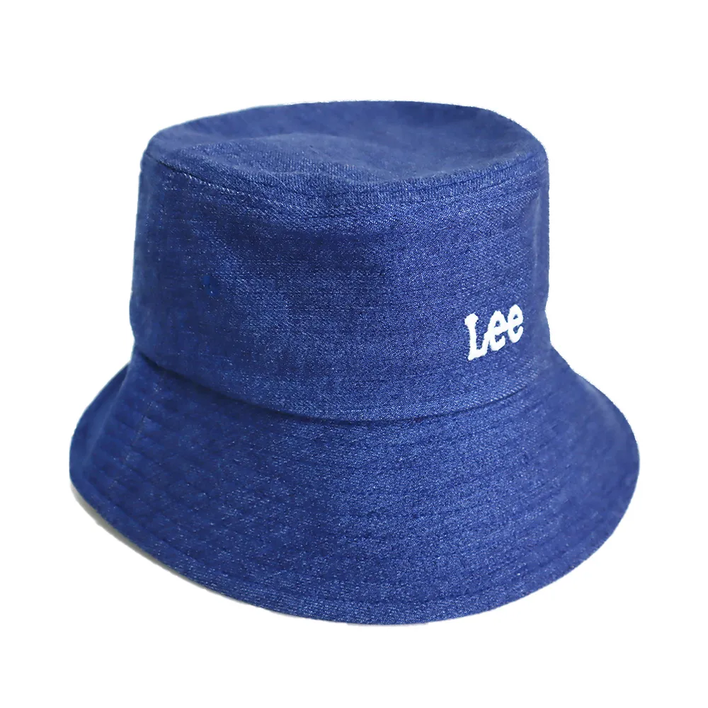 【Lee 官方旗艦】中性 帽子 / 牛仔布 刺繡小LOGO 漁夫帽 登山帽 遮陽帽 牛仔藍(LL220254005)