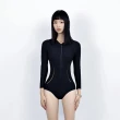 【SeasonsBikini】黑色長袖防曬連身泳衣 -328(防曬泳衣長袖泳衣)