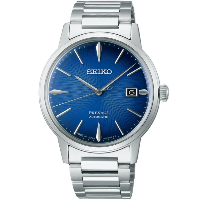 【SEIKO 精工】Presage 經典機械錶/調酒師 39.5mm/藍面 SK037(4R35-05E0B/SRPJ13J1)