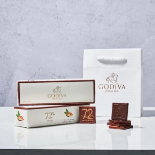 【GODIVA】片裝72%黑巧克力禮盒21片裝(二件組)