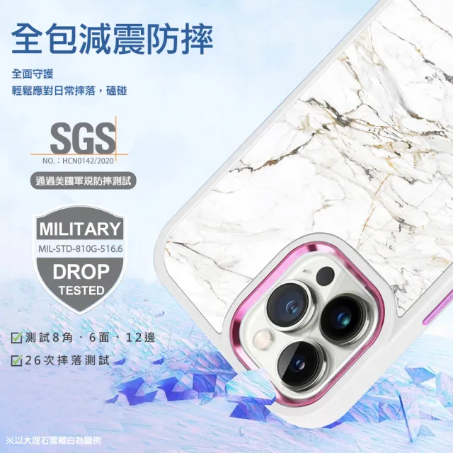 【apbs】iPhone 14 Pro Max / 14 Pro / 14 Plus / 14 軍規防摔鋁合金鏡頭框立架手機殼(扶桑花)