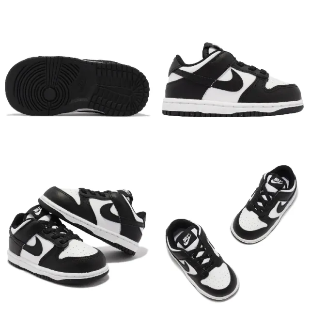 【NIKE 耐吉】童鞋 Dunk Low TDE 熊貓 黑 白 小童 學步鞋 親子鞋 經典款(CW1589-100)