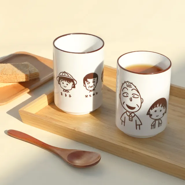 【櫻桃小丸子】湯吞杯(日式湯吞杯 手握杯 茶杯 陶瓷杯子 餐具)