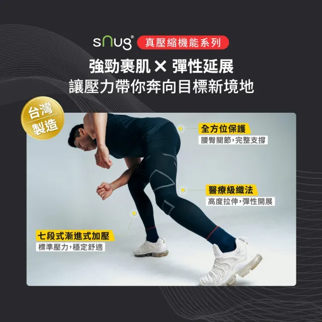 【sNug 給足呵護】醫學大聯盟好評 壓縮褲-女款(防鐵腿/GMP真壓縮/減緩肌肉疲勞/馬拉松/登山褲)