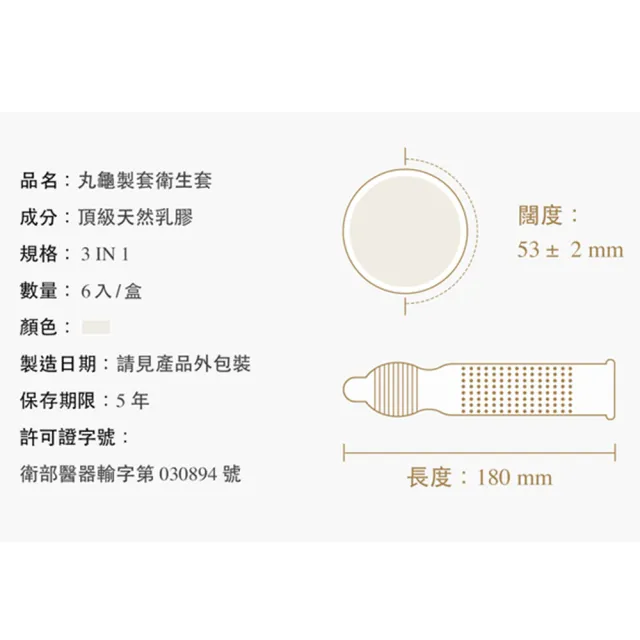 【保險套世界】丸龜製套_職人摩粒御石紅三合一型6入/盒