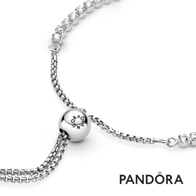【Pandora 官方直營】璀璨寶石滑釦手鏈-925銀