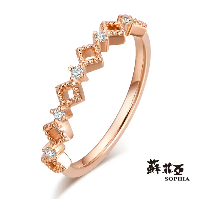 【蘇菲亞珠寶】18K玫瑰金 堅定不移 鑽石戒指
