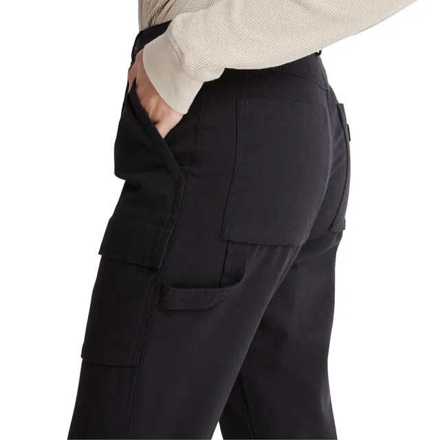 【Timberland】女款黑色有機棉Progressive Utility休閒褲(A5WYS001)