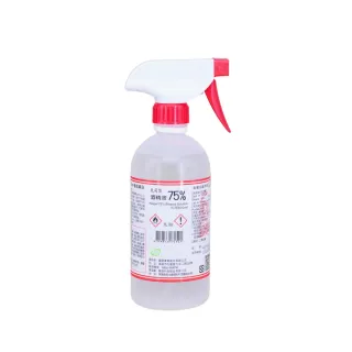 【克司博】75%酒精液(500ml X 6瓶組+專用噴頭X1)