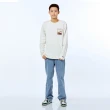 【JEEP】男裝 寬版吉普車海報印刷厚磅長袖T恤(白色)
