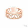 【蘇菲亞珠寶】14K玫瑰金 ROMANTIC系列 鏤空 鑽石戒指