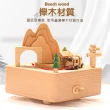 【暖暖生活】聖誕禮物 木製旋轉木馬音樂盒 櫸木音樂盒 天空之城(旋轉木馬 過山火車 禮物)