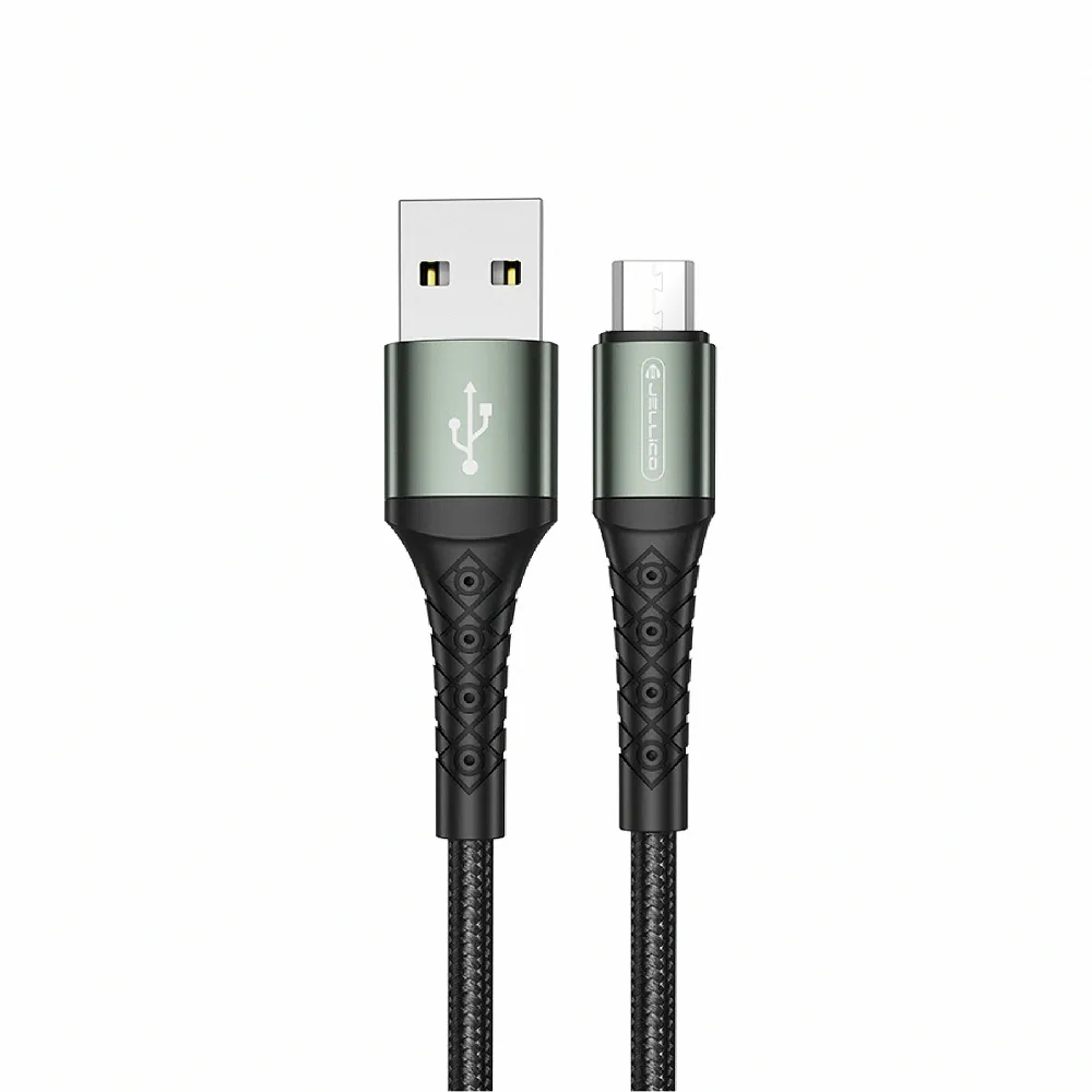 【JELLICO】USB to Mirco-USB 1M 梭織系列3.1A快充充電傳輸線(JEC-B10-BKM)