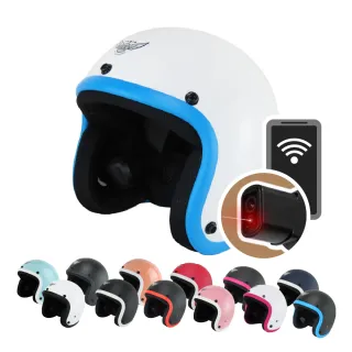 【iMini】iMiniDV X4 寬版彩條 復古騎士 安全帽 行車記錄器(機車用 1080P 攝影機 記錄器 安全帽)