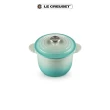 【Le Creuset】萬用窈窕琺瑯鑄鐵鍋 18(薄荷綠-鋼頭)