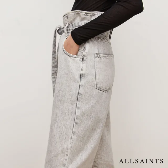 【ALLSAINTS】SAMMY 高腰純棉大口袋綁帶牛仔褲 WE001W(直筒版型)