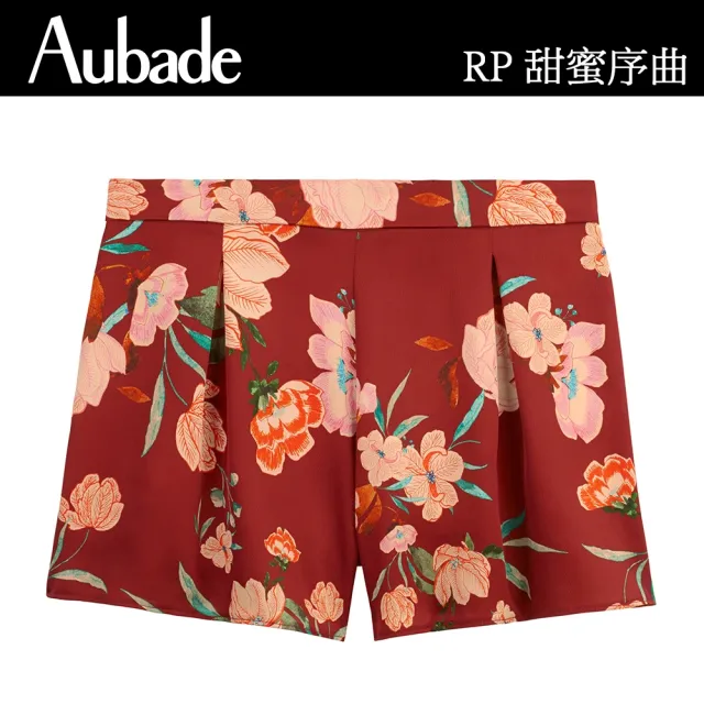 【Aubade】甜蜜序曲印花蕾絲短褲-RP(赭紅)
