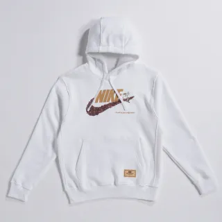 【NIKE 耐吉】NSW HOODIE 長袖上衣 帽T 刷毛 咖啡豆LOGO 保暖(DX6513-100)