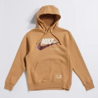 【NIKE 耐吉】NSW HOODIE 長袖上衣 帽T 刷毛 咖啡豆LOGO 保暖(DX6513-722)