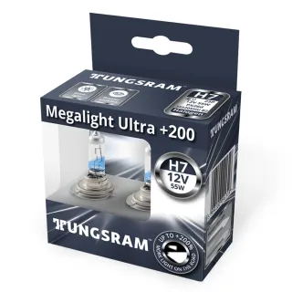 【Tungsram-GE】Megalight Ultra +200% H7(加亮達200% H7 大燈 燈泡)