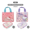 【收納王妃】Sanrio三麗鷗 Hello kitty 玻璃保鮮盒+保溫保冷袋(580ml 分隔設計)