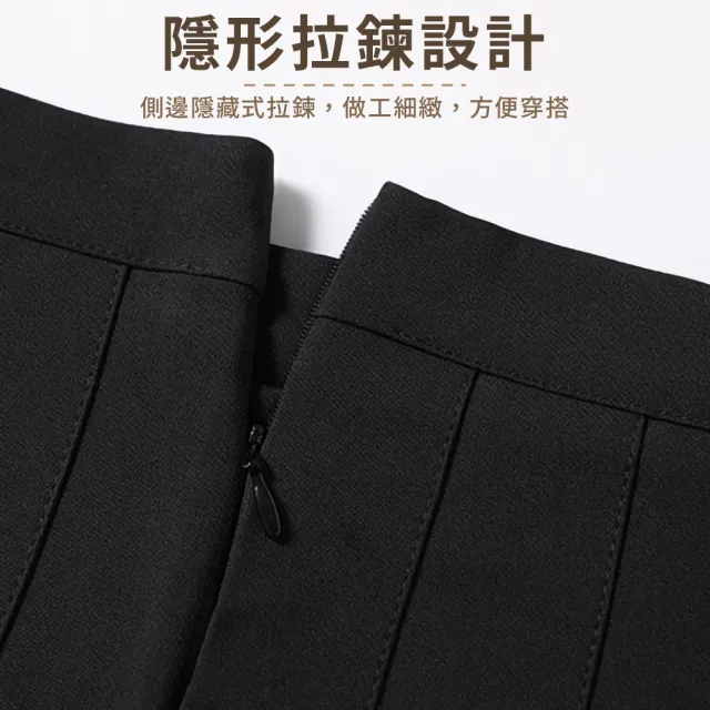 韓式防走光高腰百褶短裙(百褶裙 短裙 學生裙)