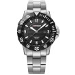 【WENGER 威戈】Seaforce 海神 潛水錶 日期 防水200米 不鏽鋼手錶 黑色 43mm(01.0641.131)