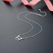 【925 STARS】純銀925縷空貓咪線條美鑽造型項鍊(純銀925項鍊 縷空項鍊 貓咪項鍊)
