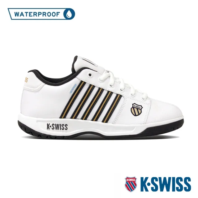 【K-SWISS】防水老爹鞋 Eadall WP-男-白/黑/金(06781-198)