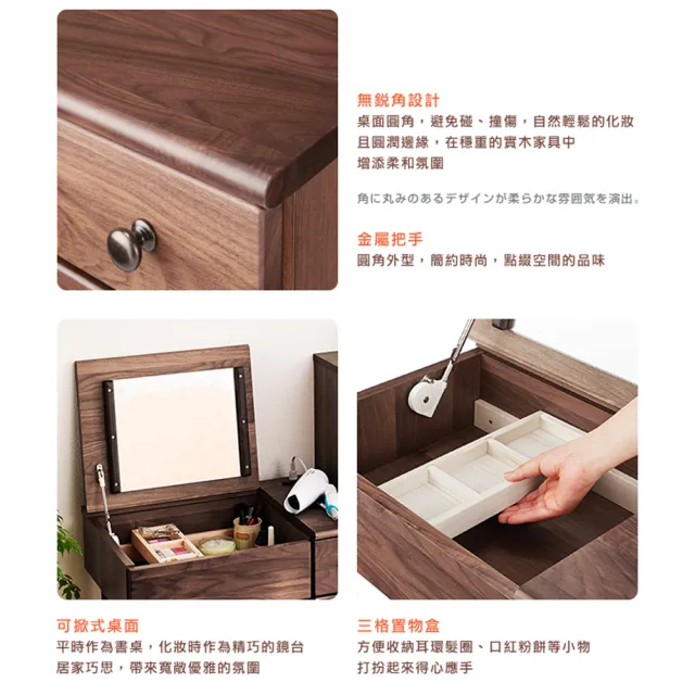 【DAIMARU 大丸家具】FLAN芙朗 65 梳妝台(化妝台)
