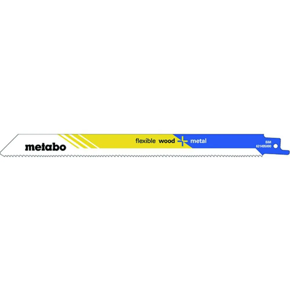 【metabo 美達寶】木材+金屬軍刀鋸片 225/ 1.8/ 2.6mm S1122VF 5支/卡(631495000)
