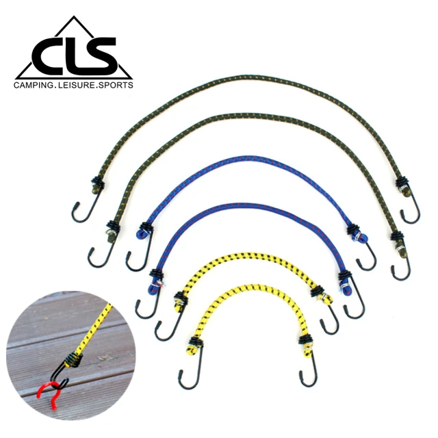 【CLS 韓國】戶外多功能雙勾固定繩 超值六件組/帳篷拉繩/露營繩/行李繩/彈力繩/機車綑綁繩/曬衣繩