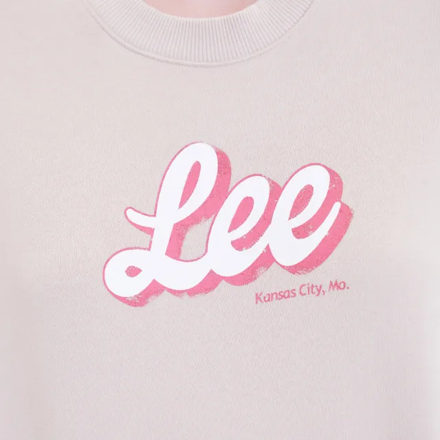 【Lee 官方旗艦】女裝 長袖厚T / 英文草寫 大LOGO 共2色 舒適版型(LL22043897W / LL220438K11)