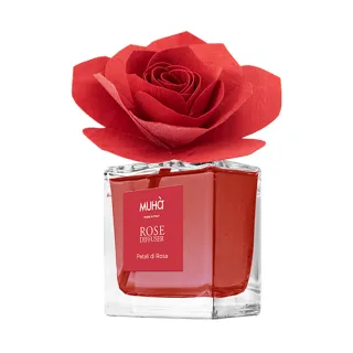【MUHA穆哈】義大利進口室內香氛-紅玫瑰-紅玫瑰 100ml(花香調 室內擴香 居家香氛)