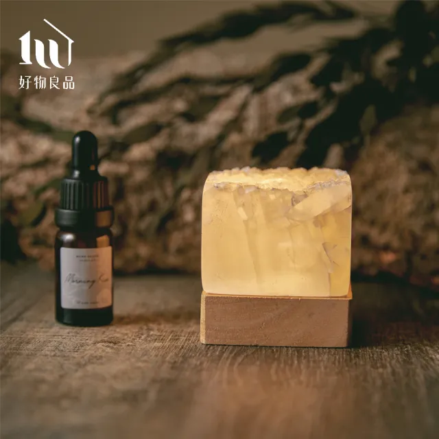 【好物良品】小夜燈款_天然晶石精油擴香石香氛禮盒(無火香薰石 辦公桌裝飾品 開運擺件)