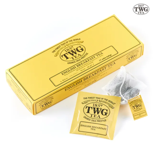 【TWG Tea】手工純棉茶包 英式早餐茶 15包/盒(English Breakfast Tea;紅茶)