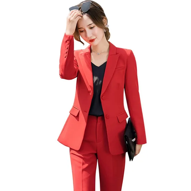 【巴黎精品】現貨+預購 西裝套裝兩件套(修身外套九分褲/喇叭褲女西服4款p1al41)
