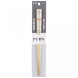 【小禮堂】Miffy 米飛兔 天然竹筷 21cm - 灰花朵(平輸品) 米菲兔