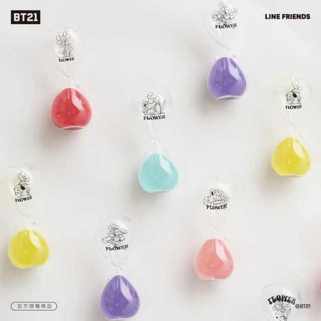 【CarryPlus】BT21花漾10分鐘沙漏計時器-RJ_深藍色(LINE FRIENDS官方授權)