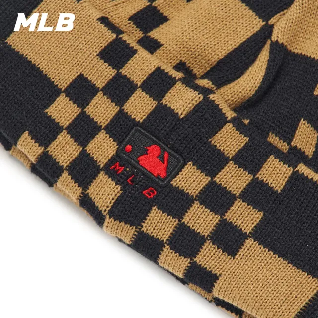 【MLB】針織毛帽 Checkerboard系列 波士頓紅襪隊(3ABNS0226-43BGS)