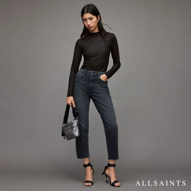 【ALLSAINTS】FRANCESCO RINA 俐落滑順高領上衣 WM298V(貼身版型)